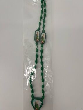 Green Devotional Rosary Necklace‎